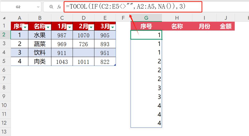 TOCOL函数太神了，1 个公式搞定Excel逆透视！-爱办网
